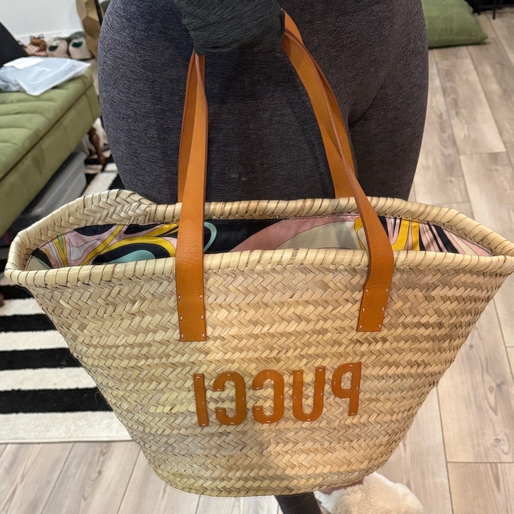 Large Emilio Pucci Woven Tote Bag - Picture 7 of 7